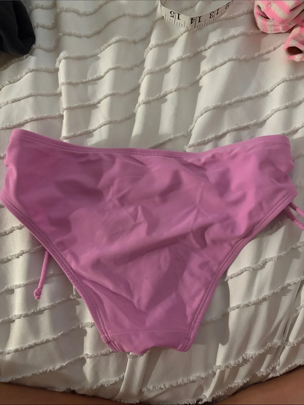 No Boundaries Pink Side-Tie Girls' Swim Bottoms
